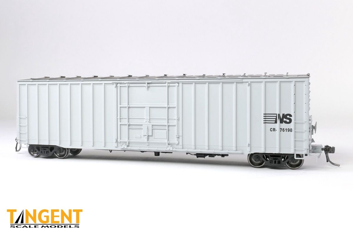 Tangent 14034-01 - Norfolk Southern (NS) “Tool Car” PRR Shops X58 Plug Door Boxcar #76198