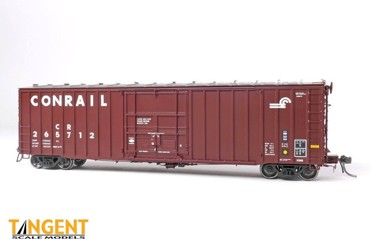Tangent 14033-01 - Conrail (CR) “X58B Meadville Repaint 1977+” PRR Shops X58 Plug Door Boxcar #265705