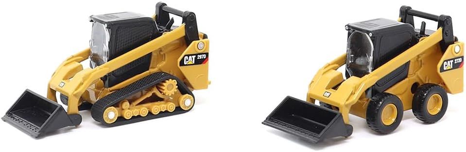 Diecast Masters 1:64 Cat 272D2 Skid Steer Loader &amp; Cat 297D2 Compact Track Loader Twin Pack