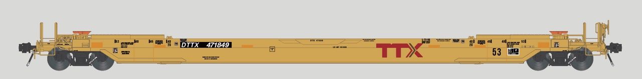 Aurora Miniatures - HO Gunderson 53’ All-Purpose Well Car - TTX DTTX