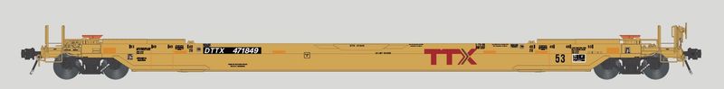 Aurora Miniatures - HO Gunderson 53’ All-Purpose Well Car - TTX DTTX