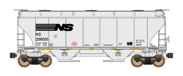 InterMountain Trinity  2-Bay Covered Hopper Norfolk Southern, Road Number: 236013