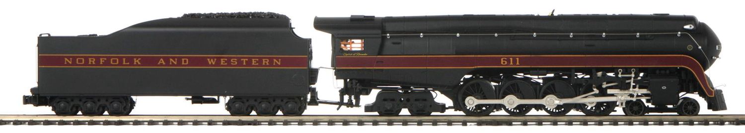 MTH 20-3947-1 Norfolk &amp; Western O Scale Premier 4-8-4 J Steam Locomotive w/Proto-Sound 3.0 (Hi-Rail Wheels)