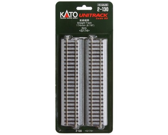 Kato 2-130 HO 174mm (6 7/8&quot;) Straight Track [4 pcs]