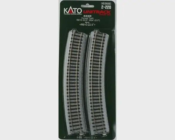 Kato 2-220 HO 24&quot; R Curve 22.5 Degree Track (4)