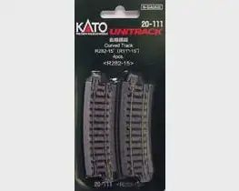 Kato 20-111 N 282mm (11&quot;) Radius 15º Curve Track [4 pcs]