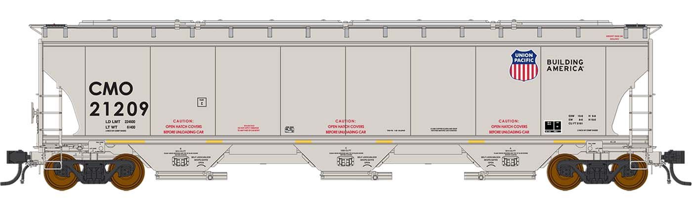 InterMountain 472135 - Trinity 5161 Cu. Ft. Hopper - Union Pacific/CMO, Road Number: 21209