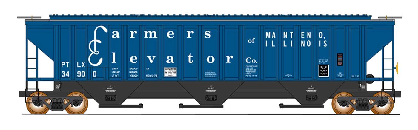 InterMountain N 4750 3 Bay Hopper - Farmers Elevator, Road Number: 34900