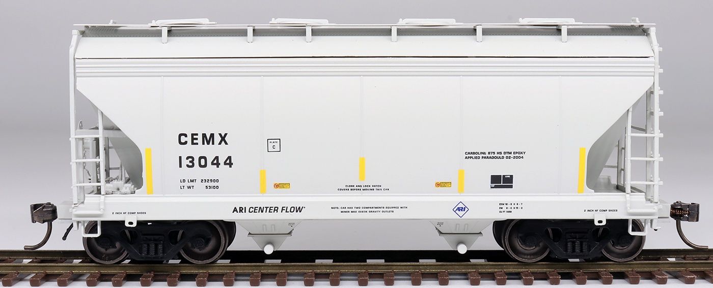 InterMountain HO ACF Center Flow 2 Bay Hopper - CEMX - All Gray, Road Number: 13016