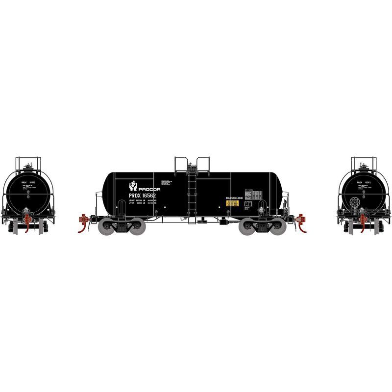 Athearn- ATHG25755-HO 13,600-Gallon Acid Tank, PROX, Black #16562