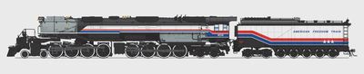 Broadway Limited Imports - 9508 UP Big Boy 4-8-8-4, #4014, American Freedom Train Fantasy Paint, Paragon4 Sound/DC/DCC, Smoke, HO