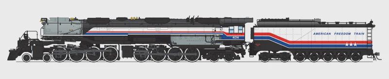 Broadway Limited Imports - 9508 UP Big Boy 4-8-8-4, #4014, American Freedom Train Fantasy Paint, Paragon4 Sound/DC/DCC, Smoke, HO