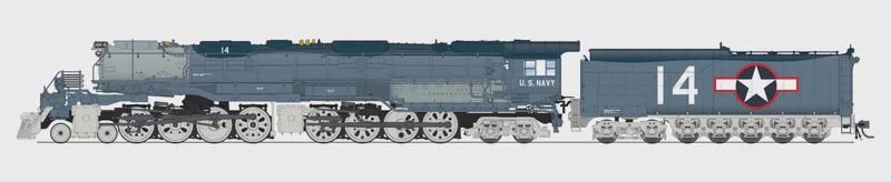 Broadway Limited Imports 9511- UP Big Boy 4-8-8-4, #14, US Navy Fantasy Paint, Paragon4 Sound/DC/DCC, Smoke, HO