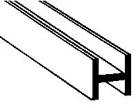 Plastruct-90541-Styrene Structural Shapes - H-Columns -- 1/16 x 10&quot; pkg(10)