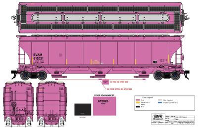 Atlas O Master EVAM Trinity 5161 Covered Hopper Car