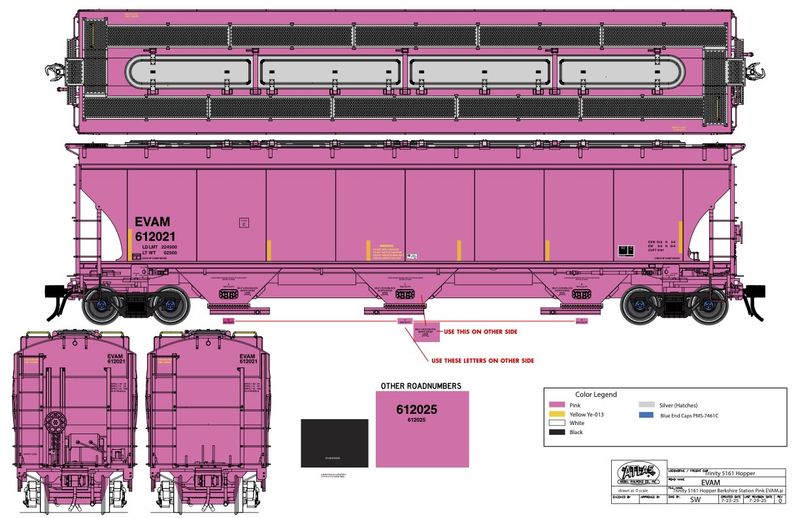 Atlas O Master EVAM Trinity 5161 Covered Hopper Car