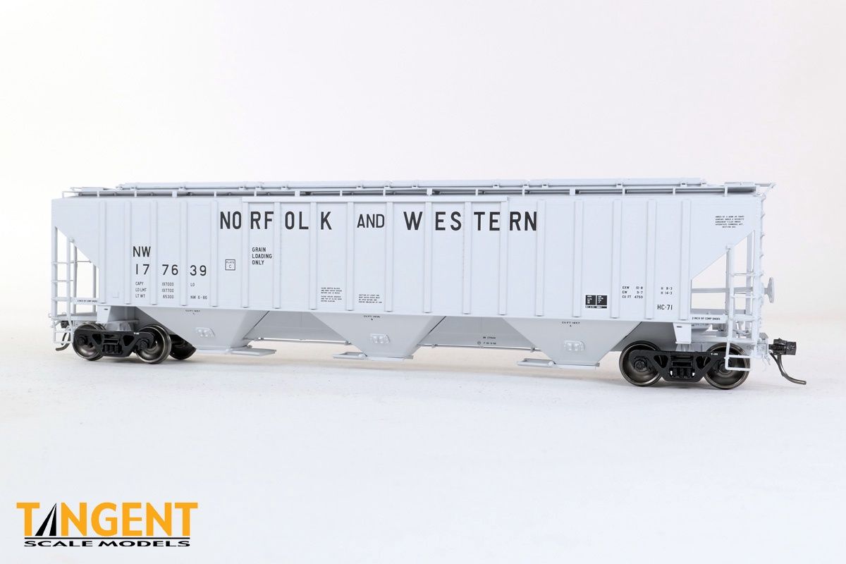 Tangent 4750CuFt Covered Hopper - Norfolk Western (NW) “Claytor Repaint HC-71” 1986+ NW Roanoke Shops, Road Number: 177323