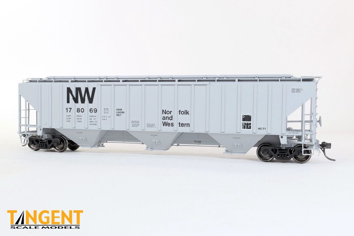 Tangent 4750CuFt Covered Hopper - Norfolk Western (NW) “Delivery HC-71 1979” NW Roanoke Shops #178016