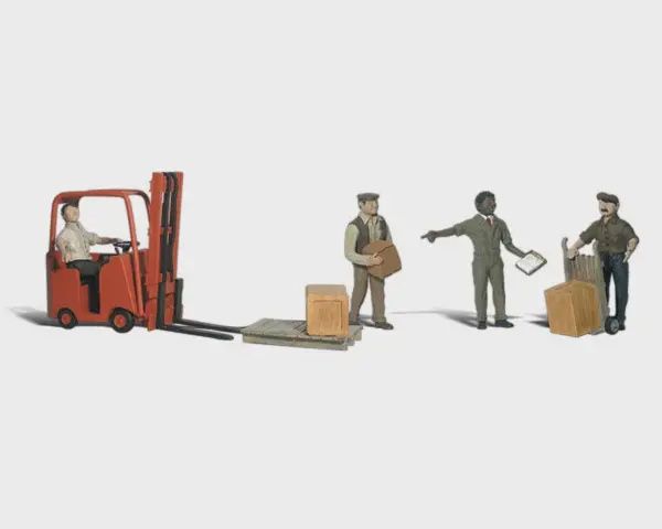 Woodland Scenics A2744 O Workers and Forklift