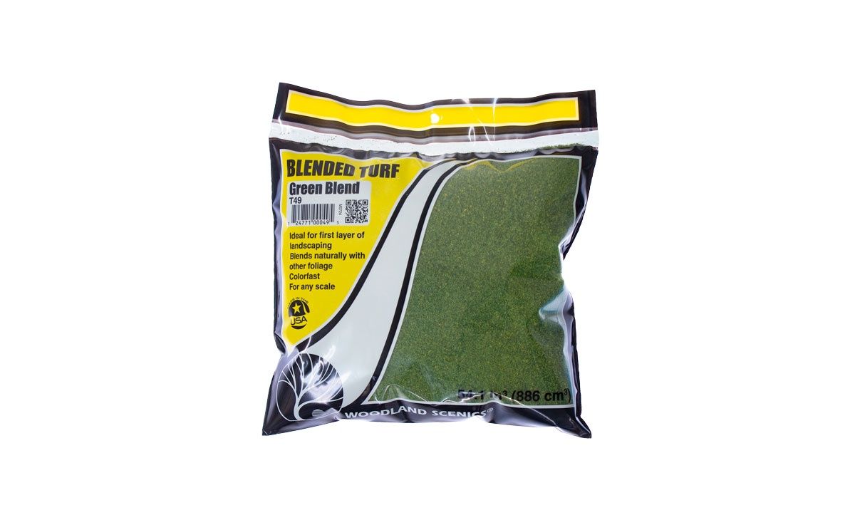 Woodland Scenics T49 - Blended Turf - Green Blend - Bag
