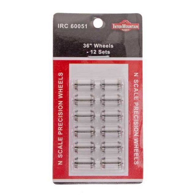 Intermountain 60051 - 36&quot; Brass Insulated Wheelsets (12 Axles) - N Scale