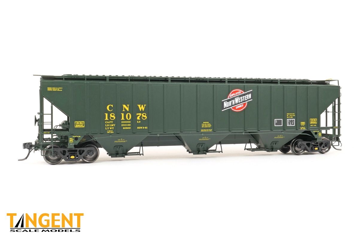 Tangent - PS4750 Covered Hopper - Chicago and North Western (CNW) “Delivery Green” 3-1981 #181061