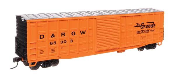 WalthersMainline HO Scale 50ft Waffle Side Boxcar, Denver &amp; Rio Grande Western DRGW, Road Number: 65324