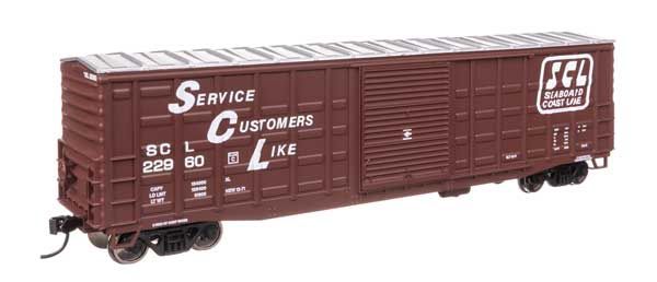 WalthersMainline HO Scale 50ft Waffle Side Boxcar, Seaboard Coast Line SCL, Road Number: 22960