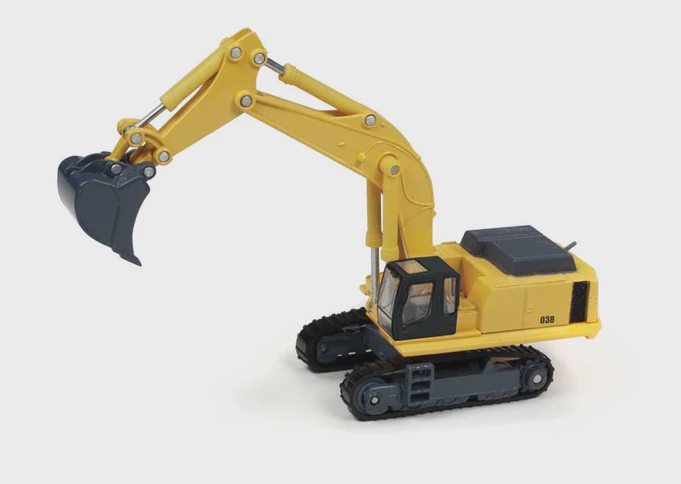 Classic Metal Works TC100B HO Scale Hydraulic Excavator Yellow
