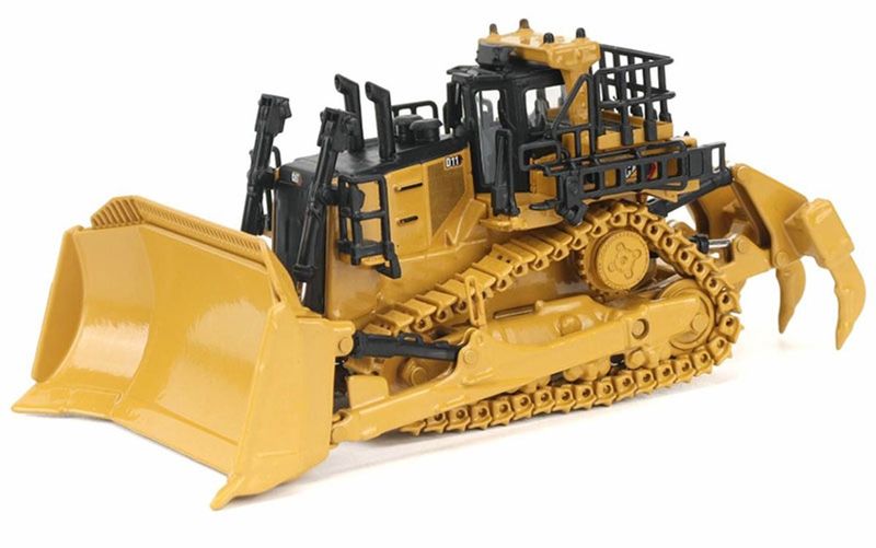 CAT Caterpillar D11 Dozer - TKN Design w/ Metal Tracks Diecast 1:87 Scale Model - Diecast Masters 85777