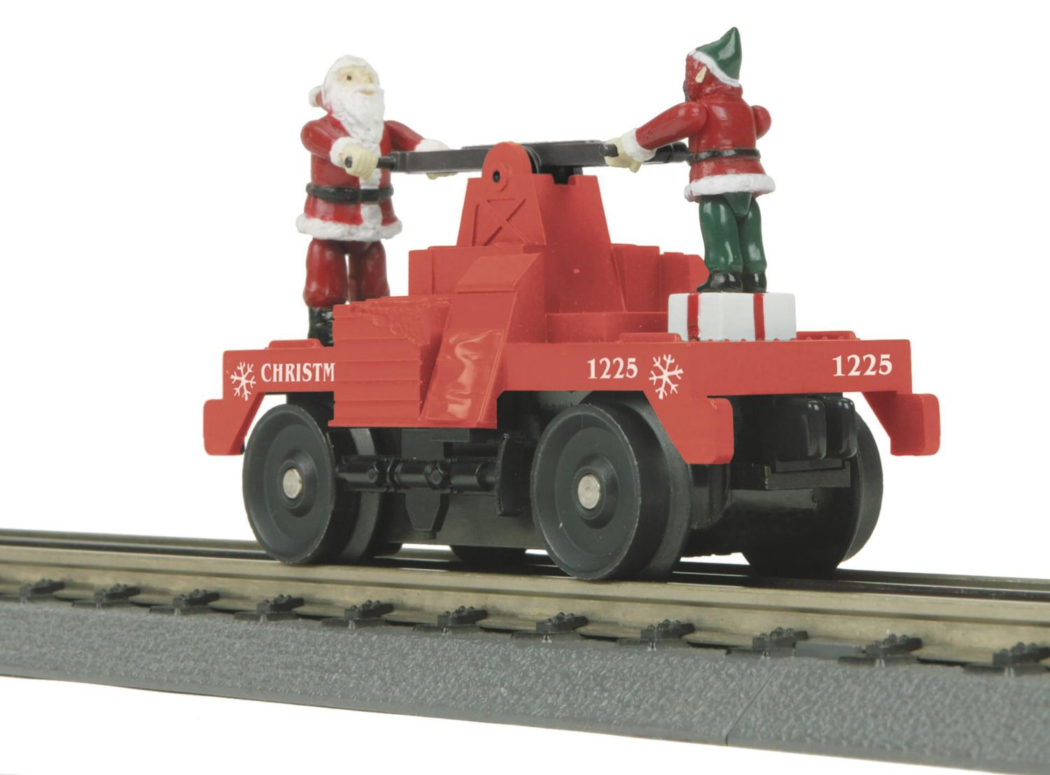 MTH 30-5234 Christmas O Gauge RailKing Operating Hand Car