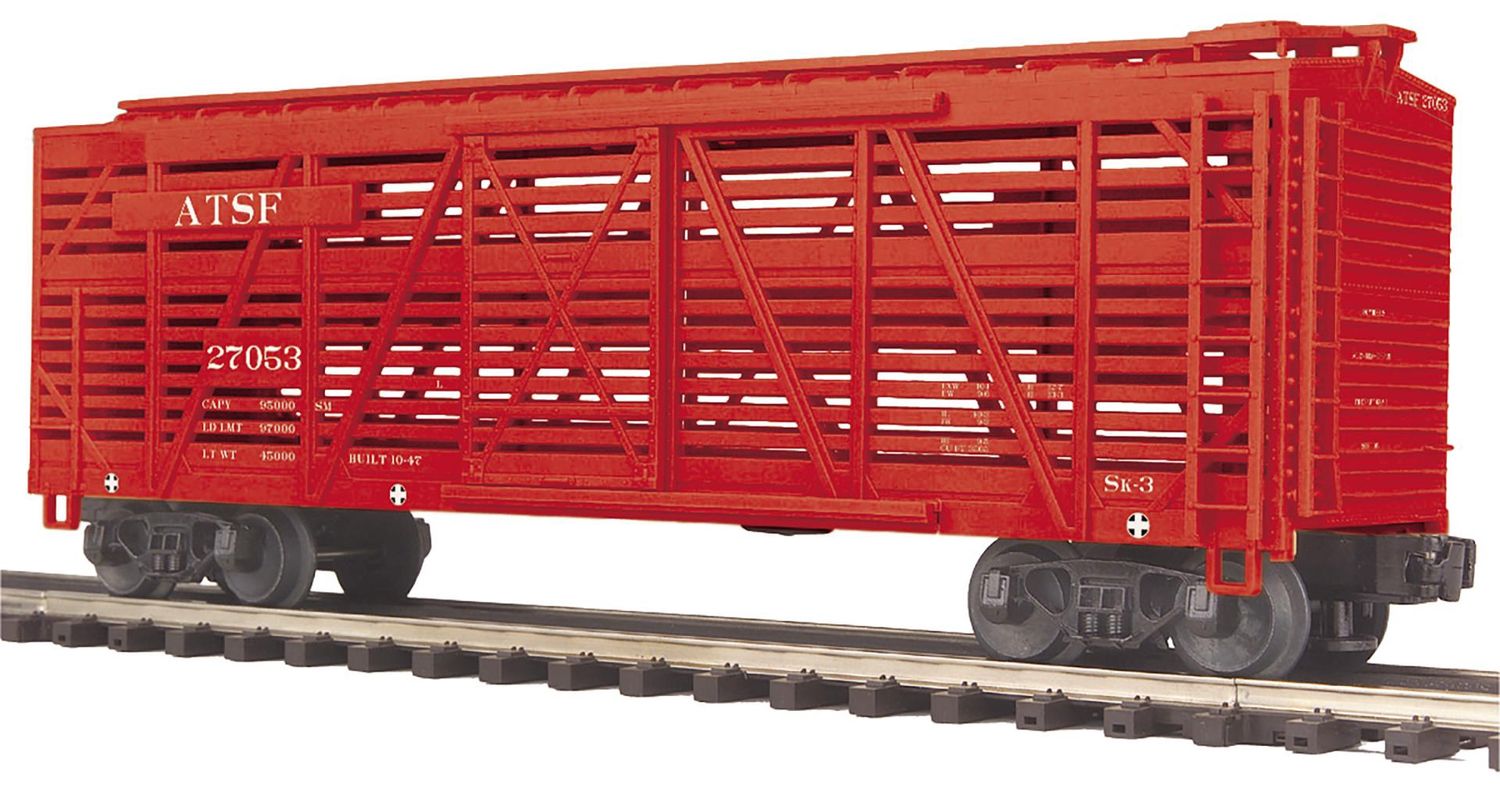 MTH 20-94729 Santa Fe O Scale Premier Steel Sided Stock Car, Road Number: 27061