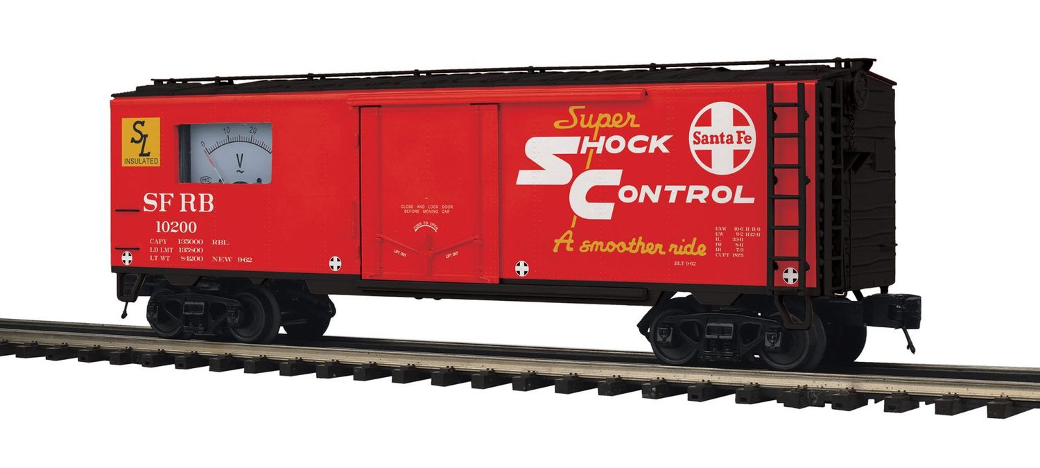 MTH 20-94749 Santa Fe O Scale Premier 40’ Steel Sided Power Meter Car, Road Number: 12018