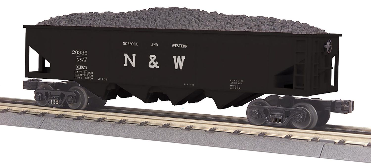 MTH 30-75756 Norfolk &amp; Western O Gauge RailKing 4-Bay Hopper Car
