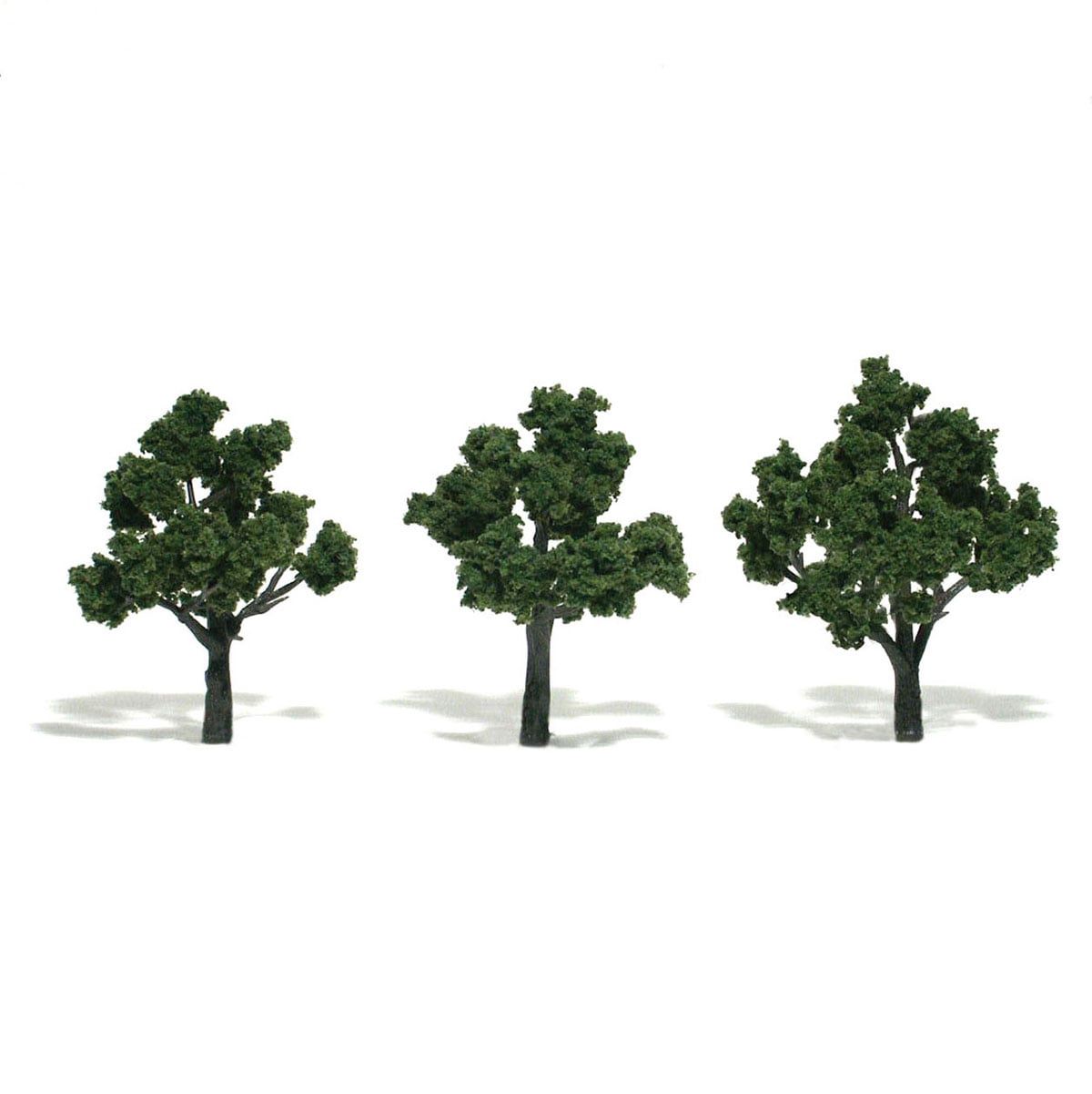 Woodland Scenics 1507 - Ready-Made &quot;Realistic Trees&quot; - Deciduous - 3 to 4&quot; 7.6 to 10.2cm pkg(3) -- Medium Green