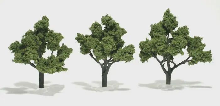 Woodland Scenics 1509 - Ready-Made &quot;Realistic Trees&quot; - Deciduous - 4 to 5&quot; 10.2 to 12.7cm pkg(3) -- Light Green