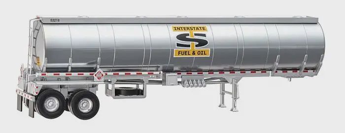 Walthers SceneMaster Part # 949-12357 Petroleum Tank Trailer - Assembled -- Interstate Fuel &amp; Oil