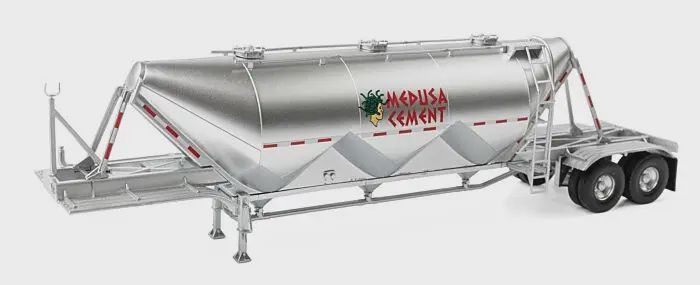 Walthers SceneMaster Part # 949-2621 Dry Bulk Semi Trailer - Assembled - Transload Facility -- Medusa Cement