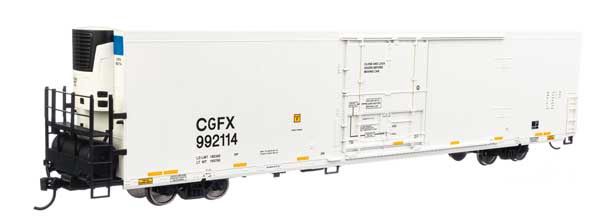 72' Modern Refrigerator Boxcar - Cedar Grove Logistics, LLC CGFX, Road Number: 992114