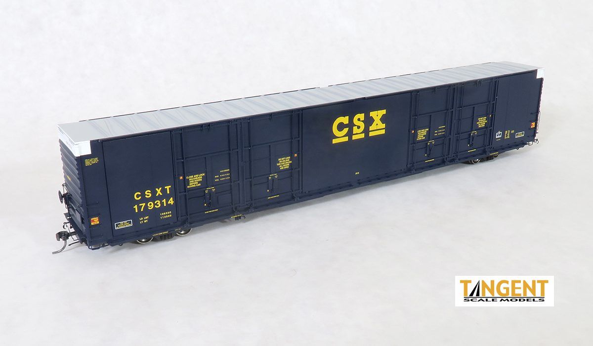 Tangent - CSX "Repaint 1991" Greenville 86' Quad Plug Door Box Car, Road Number: 179295