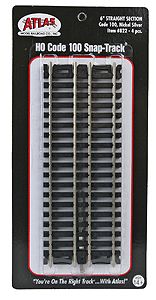 Atlas HO Code 100 6" Straight Track (4 pcs./pk)