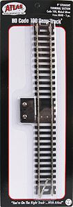 Atlas HO Code 100 9" Straight Terminal Track