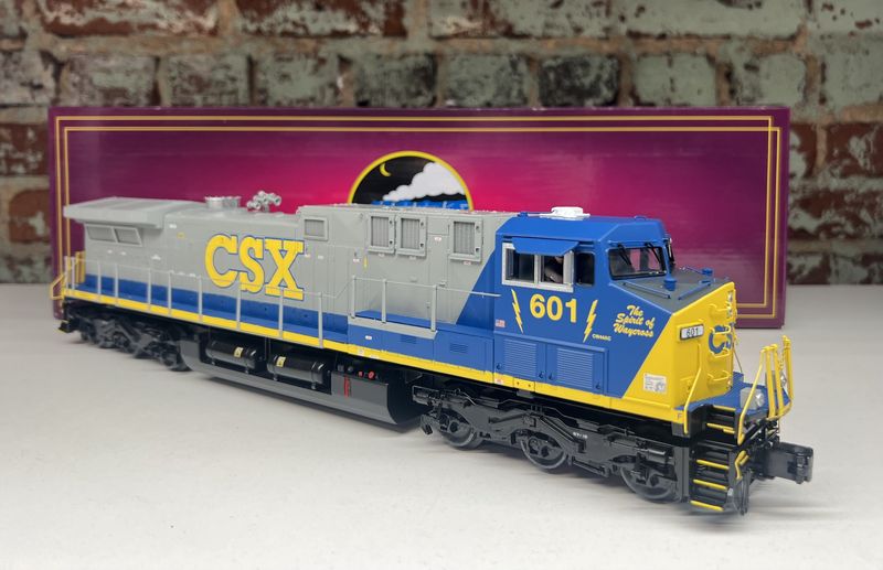PRE-OWNED MTH - O Scale Premier AC4400cw Diesel Engine w/Proto-Sound 3.0 (Hi-Rail Wheels) - CSX Spirit of Waycross #601