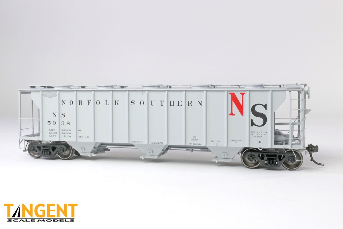 Tangent 35163 -- Norfolk Southern (NS) “Delivery Gray 1-1966” Pullman-Standard PS-2 2929 CuFt Covered Hopper, Road Number: 5006