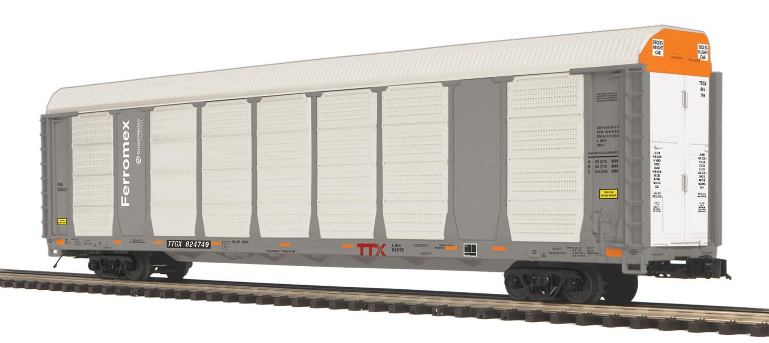 MTH O Scale Premier Ferromex Corrugated Auto Carrier Custom Run 2025, Road Number: 824749