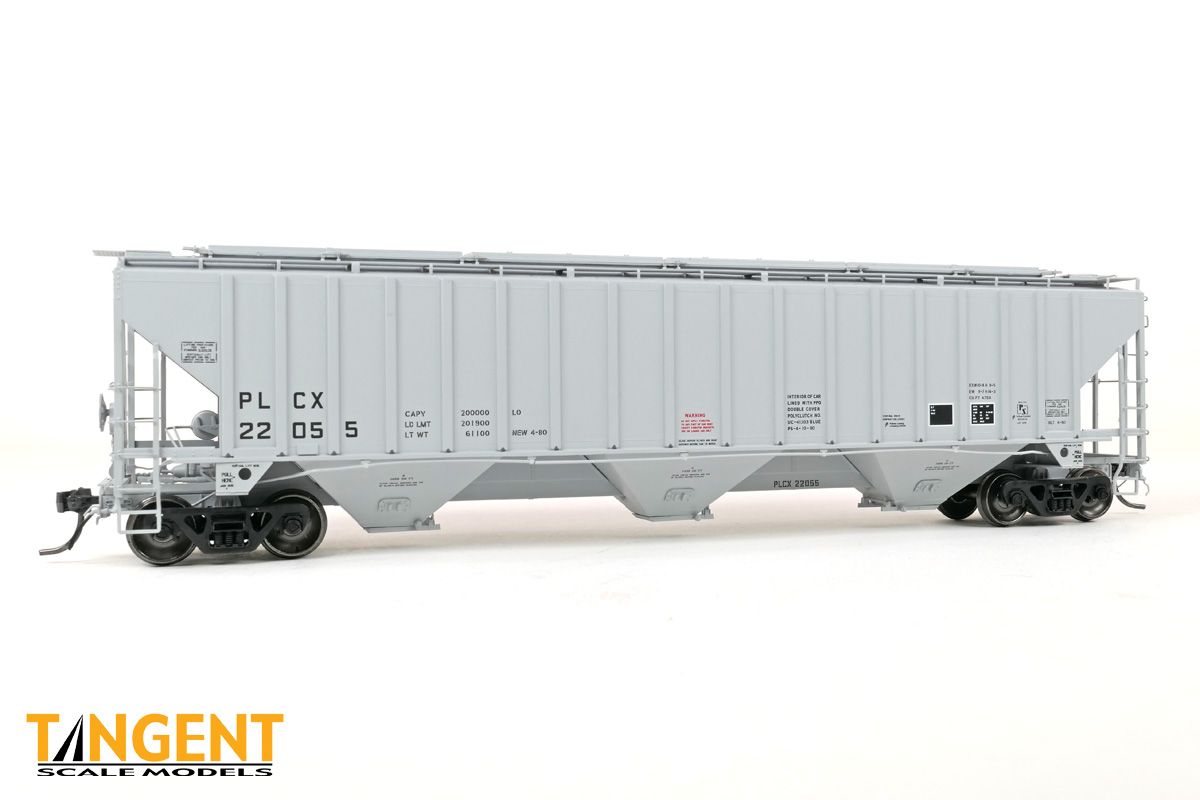 Tangent-Pullman Leasing Co (PLCX) “Gray Lease” 4-1980 PS4750 Covered Hopper, Road Number: 22021