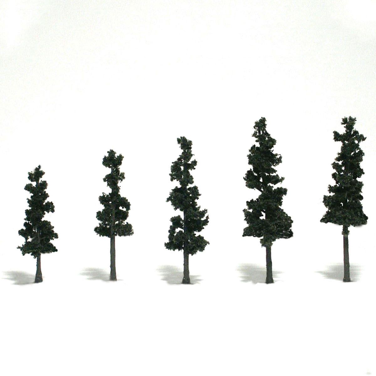 Woodland Scenics 1560 - Ready Made Realistic Trees(TM) - Pines -- Conifer Green - 2-1/2 to 4" 6.4 to 10.2cm pkg(5)