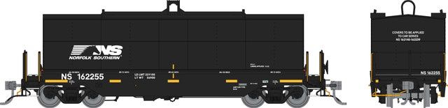 Rapido 1680034 HO Greenbrier Coil Car: NS Black: 6-Pack #2