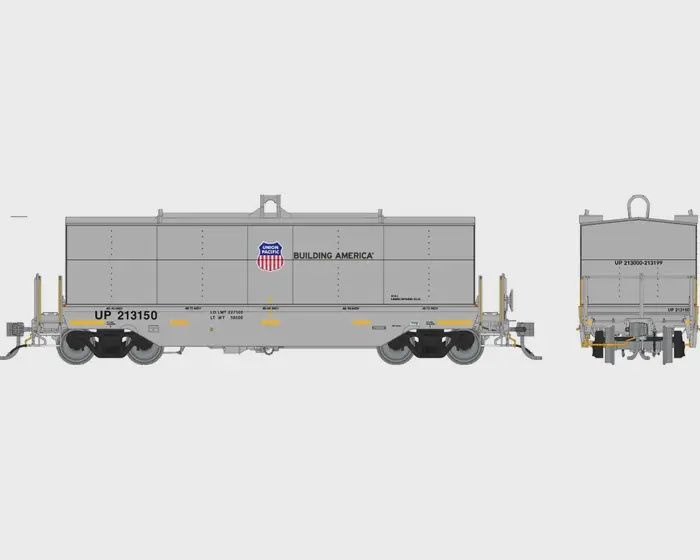 Rapido 168006A HO Greenbrier Coil Car: Union Pacific - Gray / UP Shield: Single Car #213120