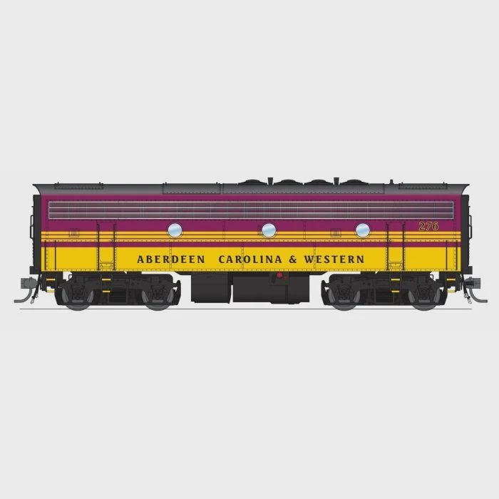 Broadway Limited Imports BLI-9681, HO Scale EMD F7B, Aberdeen, Carolina &amp; Western ACWR 276, Magenta &amp; Yellow, Paragon4 Sound/DC/DCC